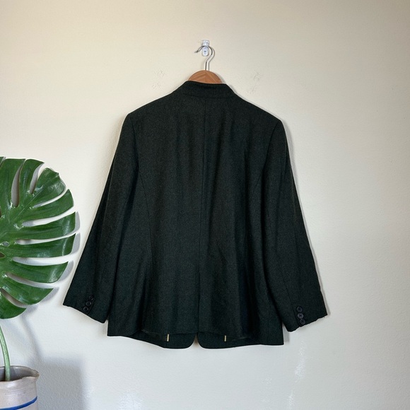 Talbots Luxe Wool Cashmere Flannel Single Button Blazer - Picture 9 of 14